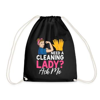 Besoin d’une femme de ménage Ask Me Funny Housekeeping - Sac de sport léger - noir - Devant