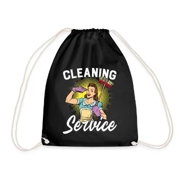Service de nettoyage Femme de ménage Aspirateur Drôle - Sac de sport léger - noir - Devant