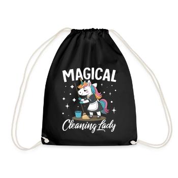 Femme de ménage Femme de ménage Femme de ménage drôle Nettoyeur - Sac de sport léger - noir - Devant