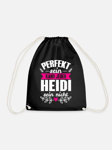 Heidi - Perfekt Sein Kann Jeder Heidi Sein Nicht - Turnbeutel - Schwarz