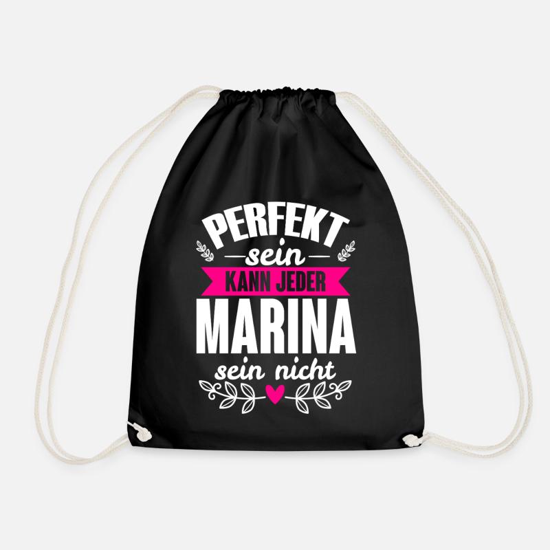 Marina - Perfekt Sein Kann Jeder Marina Nicht - Turnbeutel - Schwarz