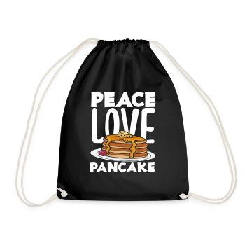 Peace Love Pancakes Plaisir du petit-déjeuner - Sac de sport léger - noir - Devant