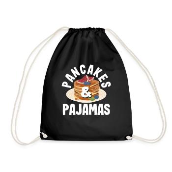 Pancakes Und Pyjamas Frühstücksfreude - Turnbeutel - Schwarz - Vorne