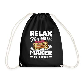 Relax The Pancake Maker is here - Drawstring Bag - black - Front