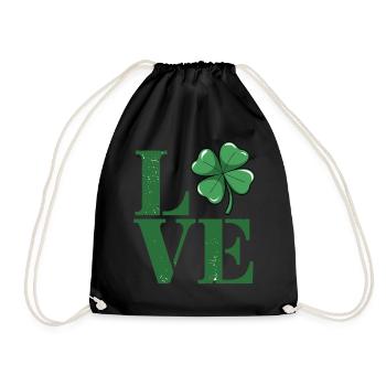Shamrock Love St. Patrick's Day Irish Pride kids - Turnbeutel - Schwarz - Vorne