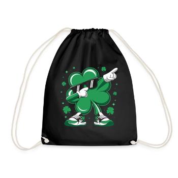 Dabbing Shamrock St Patrick's Day Dab Dance kids - Turnbeutel - Schwarz - Vorne