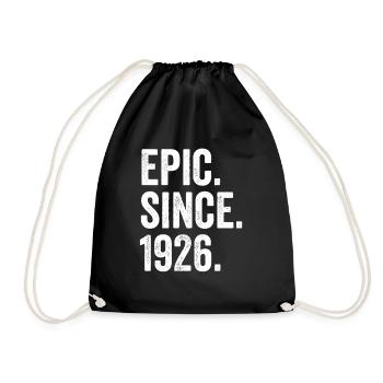Epic Since 1926 Birth Year Birthday - Drawstring Bag - black - Front