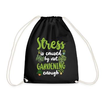Le stress du jardinage est - Sac de sport léger - noir - Devant