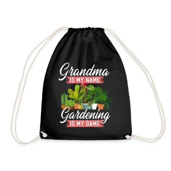 Plant Lover Gardening Grandma - Turnbeutel - Schwarz - Vorne