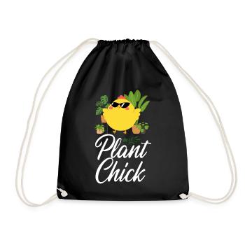 Amateur de plantes jardinage Poulet fille - Sac de sport léger - noir - Devant