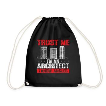 Architect Architecture Gift Architecture Student - Drawstring Bag - black - Front
