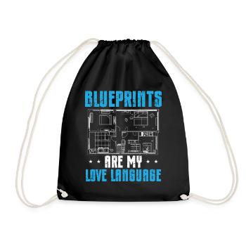 Architect Architecture Gift Architecture Student - Drawstring Bag - black - Front