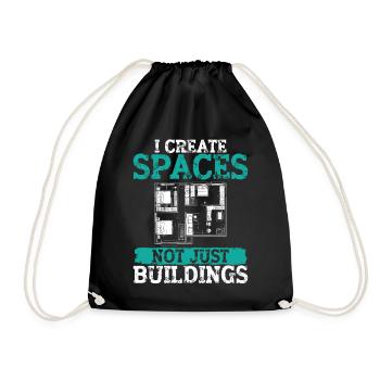 Architect Architecture Gift Architecture Student - Drawstring Bag - black - Front