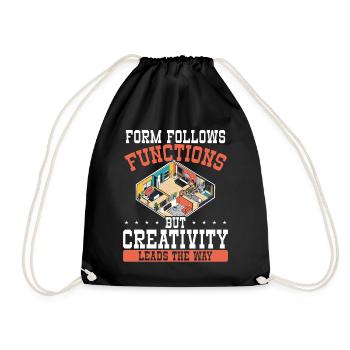 Architect Architecture Gift Architecture Student - Drawstring Bag - black - Front