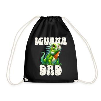 Iguana Dad - Drawstring Bag - black - Front