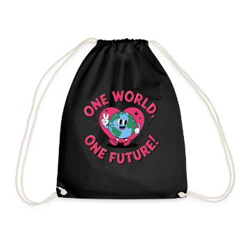 Un monde, un avenir - Sac de sport léger - noir - Devant