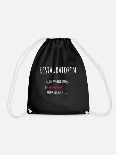 Restauratorin Ausbildung Beruf Geschenk - Turnbeutel - Schwarz