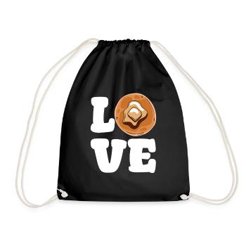 L’amour pour les amateurs de crêpes - Sac de sport léger - noir - Devant