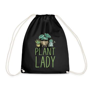 Plant Lover Gardening Plant Lady - Drawstring Bag - black - Front