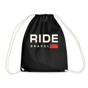 Gravel Bike Gravel Bike Gravel Bike Fans & Cyclists - Drawstring Bag - black - Front