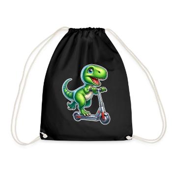 E-Scooter E-Roller T Rex Dino Scooter - Drawstring Bag - black - Front