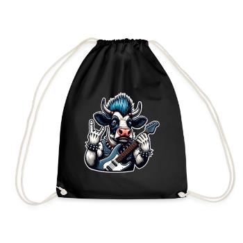 Kuh Rock and Roll Guitarist - Drawstring Bag - black - Front