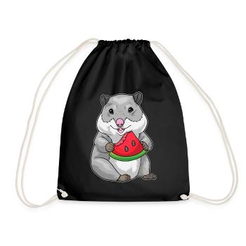 Hamster Pastèque - Sac de sport léger - noir - Devant