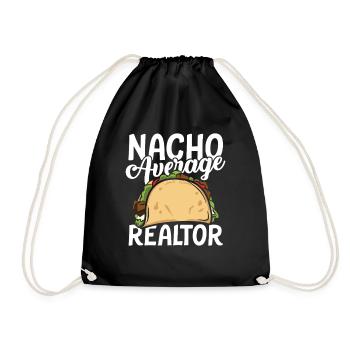 Nacho average realtor - Turnbeutel - Schwarz - Vorne