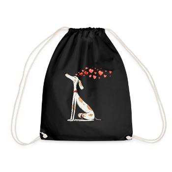 Chien Amour Chien Saint-Valentin Podenco Propriétaire de chien - Sac de sport léger - noir - Devant