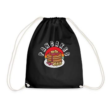 Délicieuses crêpes aux bananes et aux fraises - Sac de sport léger - noir - Devant