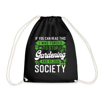 Plant Lover Gardening If You Can - Drawstring Bag - black - Front