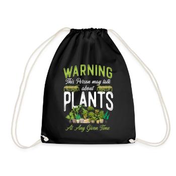 Plant Lover Gardening Warning This - Turnbeutel - Schwarz - Vorne