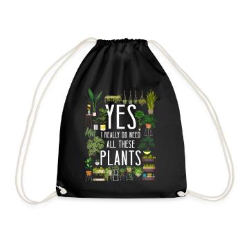 Amateur de plantes jardinage , je - Sac de sport léger - noir - Devant