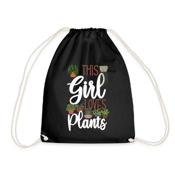 Amateur de plantes jardinière fille ceci - Sac de sport léger - noir - Devant