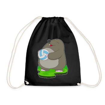 Taupe Joueur de volley-ball Volley-ball - Sac de sport léger - noir - Devant