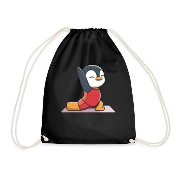 Niedlicher Pinguin Yoga Pose für Kinder und - Turnbeutel - Schwarz - Vorne