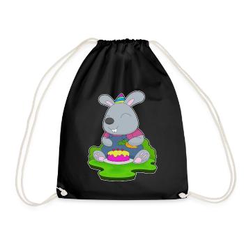Bunny Birthday Farmer - Drawstring Bag - black - Front