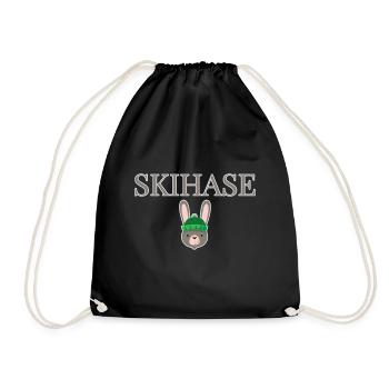 Ski Bunny Winter Bunny - Drawstring Bag - black - Front
