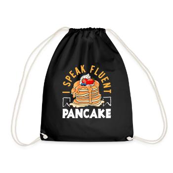 I'm fluent in pancakes - Drawstring Bag - black - Front
