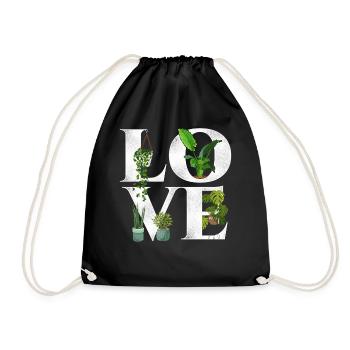 Plant Lover Gardening Love - Turnbeutel - Schwarz - Vorne