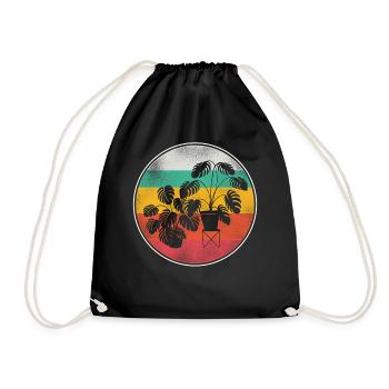 Amoureux des plantes jardinage rétro - Sac de sport léger - noir - Devant