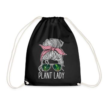 Plant Lover Gardening Plant Lady - Drawstring Bag - black - Front