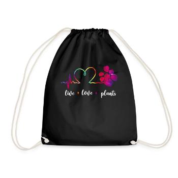 Amoureux des plantes Jardinage Amour en direct - Sac de sport léger - noir - Devant