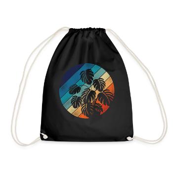 Amoureux des plantes jardinage rétro - Sac de sport léger - noir - Devant