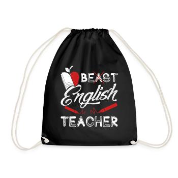 English Teacher Best English Teacher - Drawstring Bag - black - Front