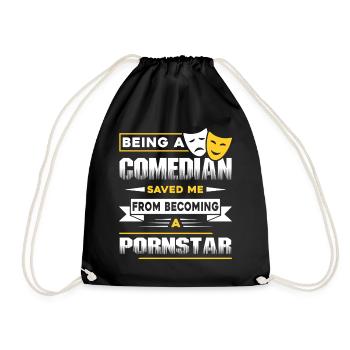 Comedian Being A Comedian Saved Me - Drawstring Bag - black - Front