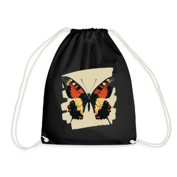Schmetterling - Turnbeutel - Schwarz - Vorne