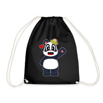Panda Hut - Turnbeutel - Schwarz - Vorne