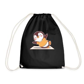Happy Penguin Yoga Exercice Joie - Sac de sport léger - noir - Devant