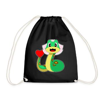 Serpent Mariée Coeur Mariage - Sac de sport léger - noir - Devant